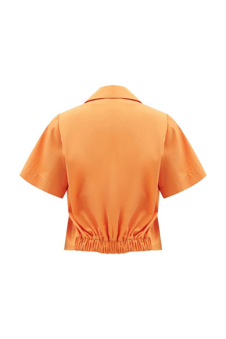 Short Sleeve Elastic Back Shirt, Alternate, color, PEACH