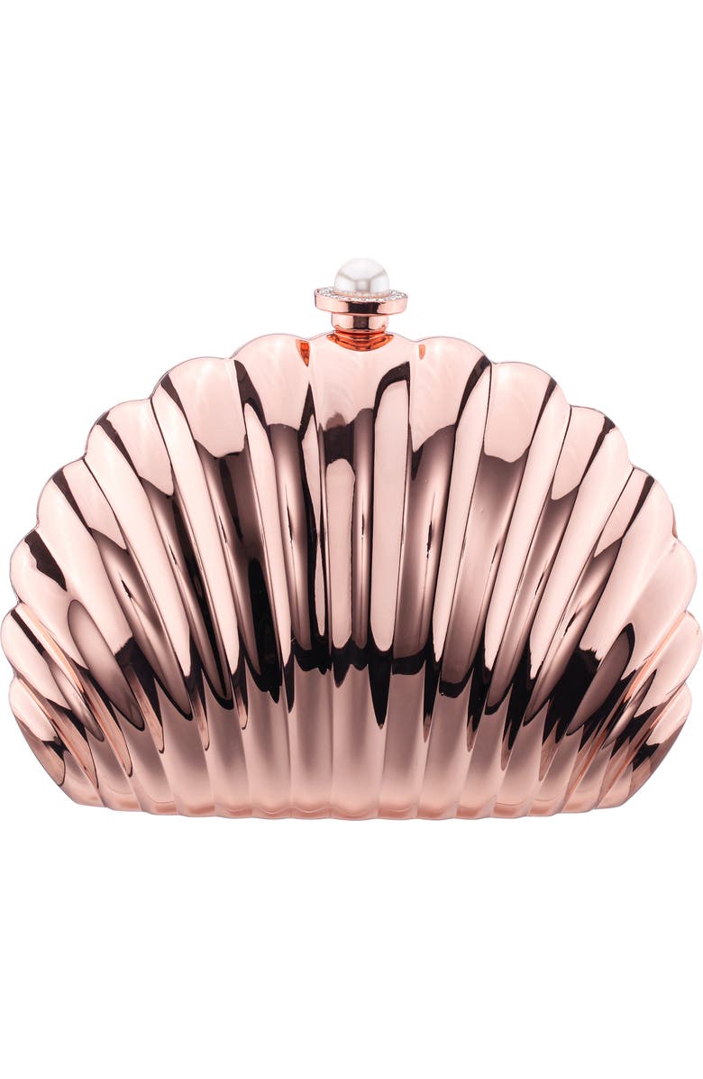 Nina Mariam Shell Clutch, Main, color,