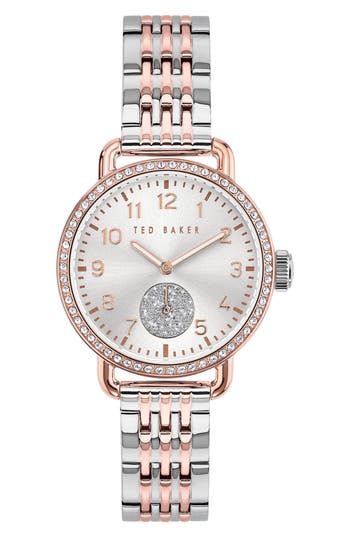 Ted Baker Quartz Bracelet Watch, 34mm In Silver