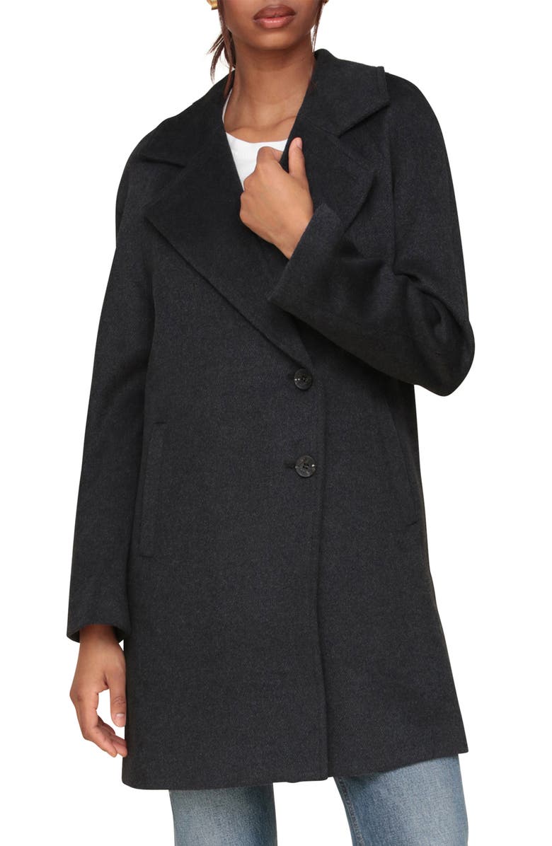 Avec Les Filles Walker Notch Lapel Coat, Alternate, color,