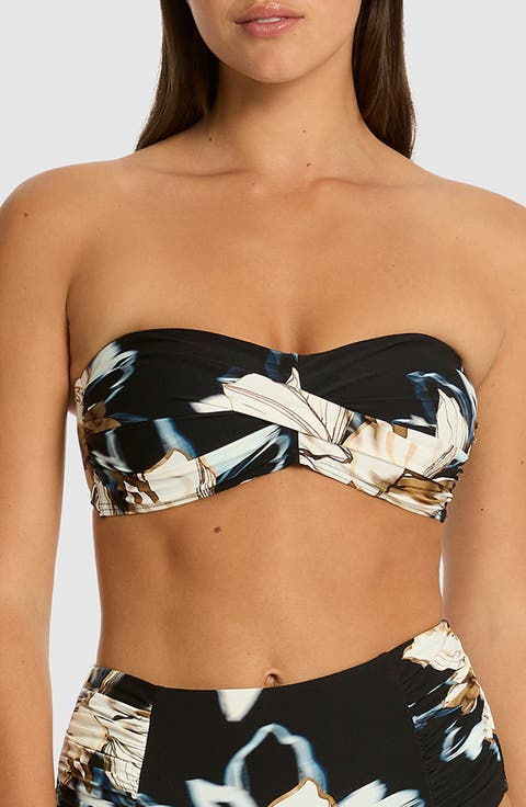 La Luna High Waist Gathered Side Bikini Bottoms