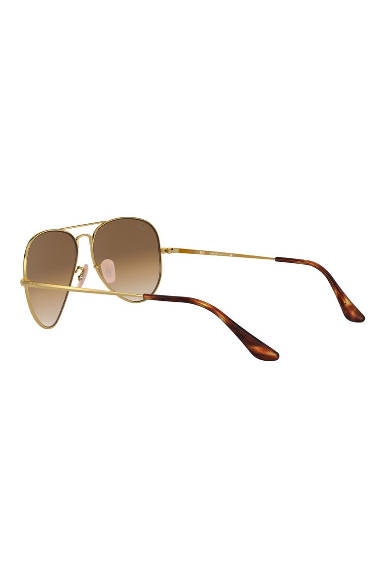55mm Gradient Pilot Sunglasses, Alternate, color, GOLD