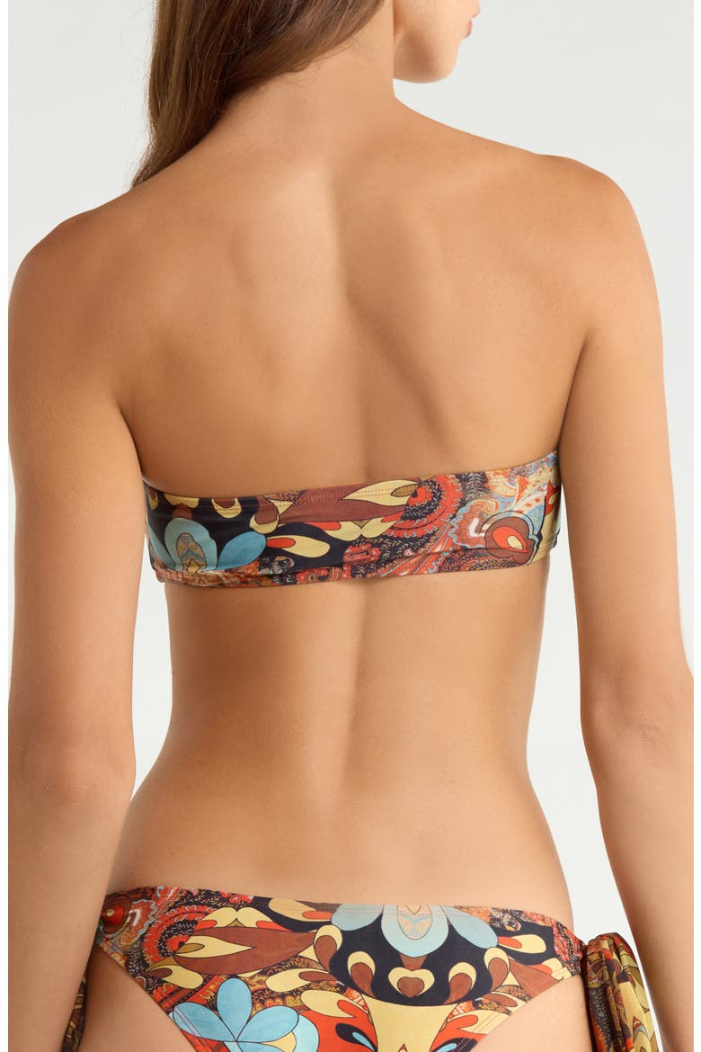 Scarf Print Bikini Top, Alternate, color, ORANGE