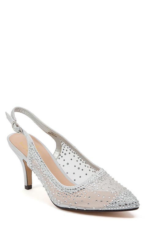 Lola Embellished Pointed Toe Slingback Pump (Women)