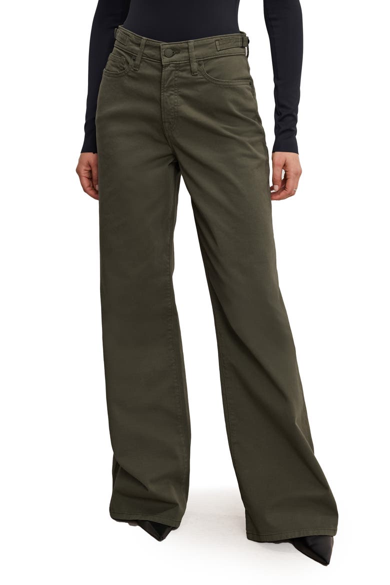 Good Ease Wide Leg Twill Pants, Main, color, FATIGUE001