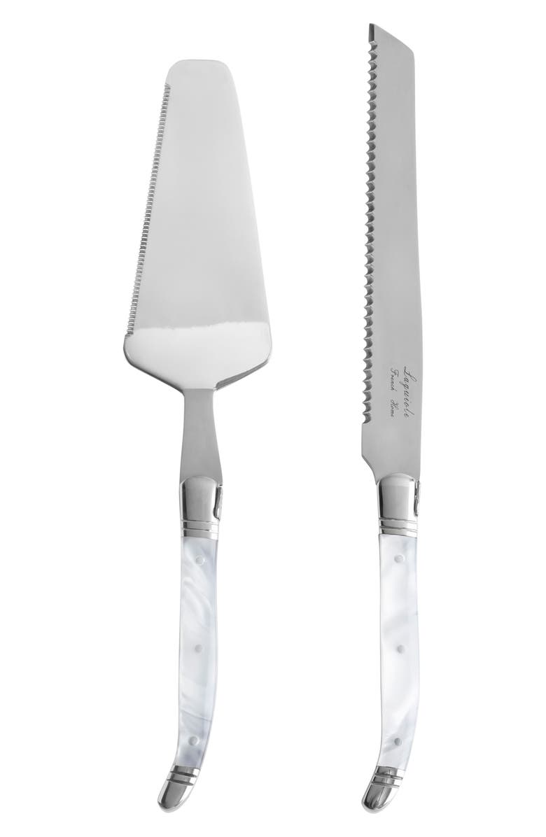 FRENCH HOME 2-Piece Faux Pearl Cake Knife & Server Set, Main, color, 