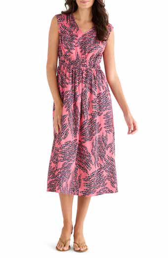 Blush of Spring Dierdre Sleeveless Stretch Cotton Midi Dress