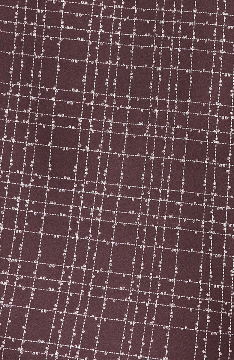 Eileen Fisher Nep Check Stretch Silk Top, Alternate, color,