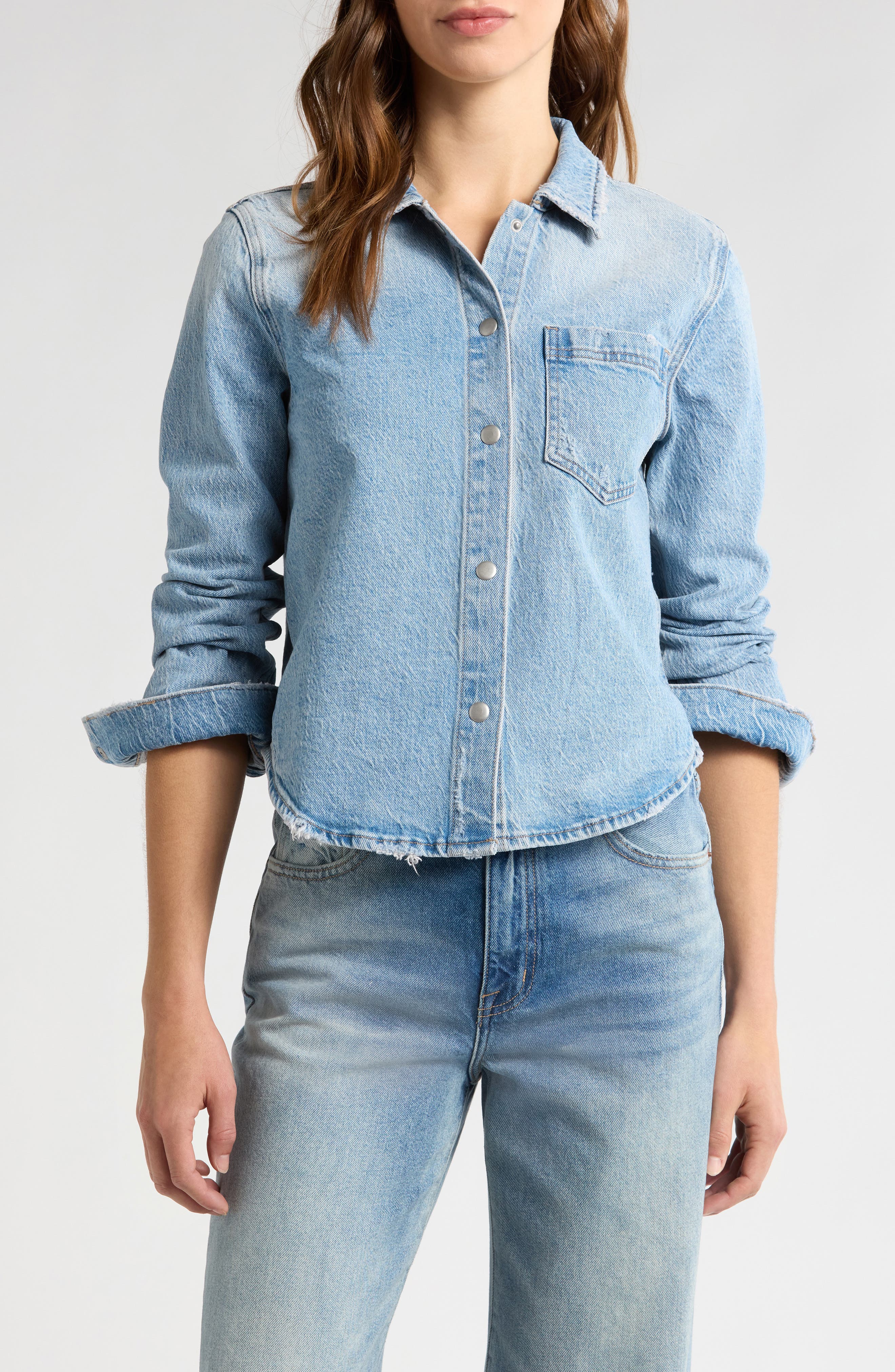 Pistola Jules Fitted Denim Snap-Up Shirt