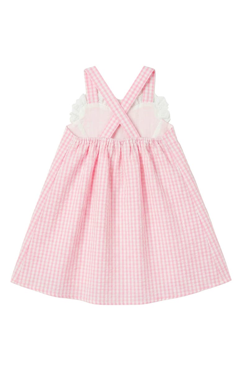 Pippa & Julie Seersucker Heart Dress & Bloomers Set, Alternate, color, Pink/ White