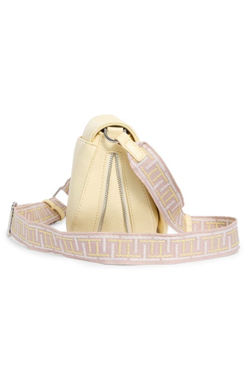 Tahari Marcy Expandable Crescent Crossbody Bag In Butter Core Smooth