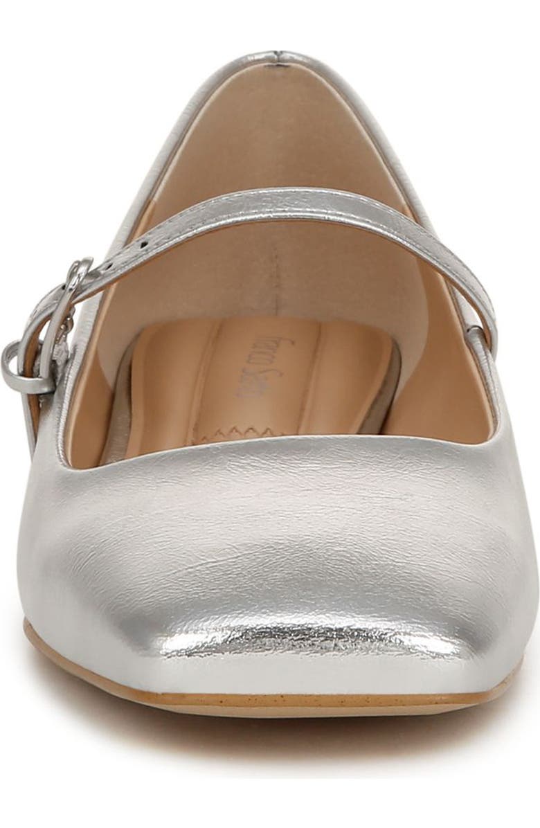 Franco Sarto Tinsley Square Toe Mary Jane Flat, Alternate, color, Silver