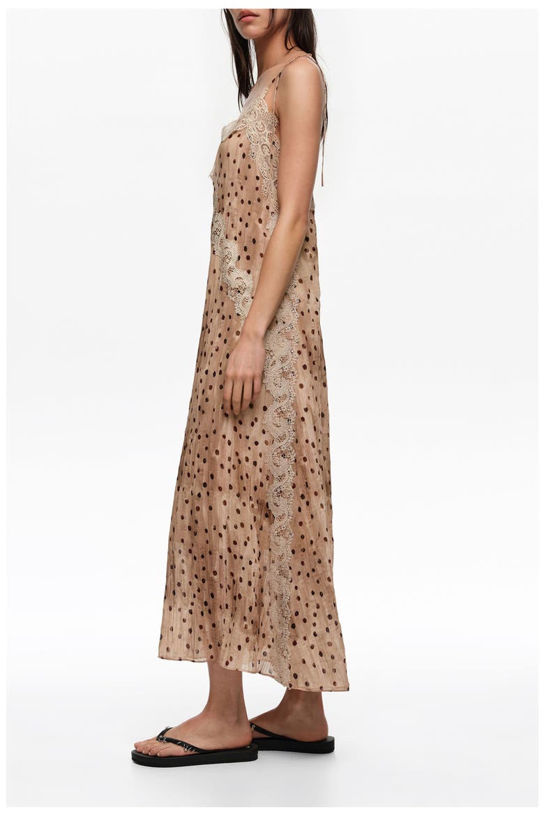Lace Fluid Dress, Alternate, color, WATERCOLOR DOTS