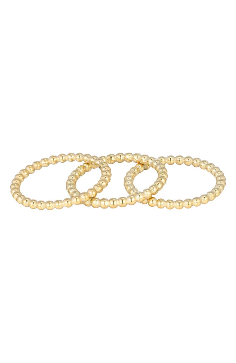 Adornia Set of 3 Beaded Stacking Rings, Alternate, color,