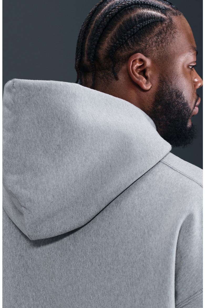 Life Fleece Full Zip Hoodie, Alternate, color, 063 DK GREY HEATHER/LT SMOKE GREY/WHITE