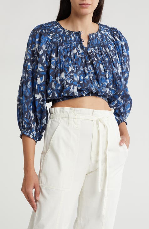 May Floral Cropped Blouse