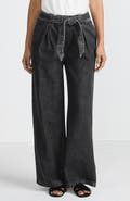 Lands' End High Ridge Twill Pull On Pleated Wide Leg Pants