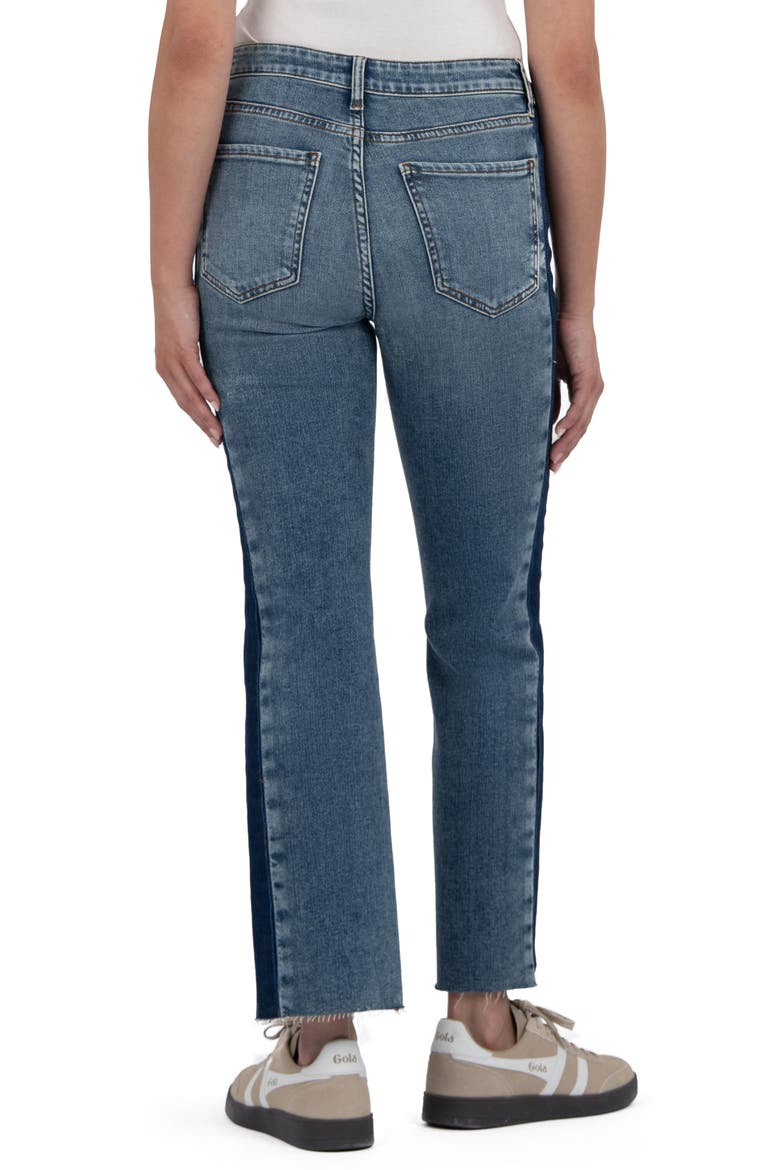 Kelsey Raw Hem Mid Rise Ankle Flare Jeans, Alternate, color, INERRANT