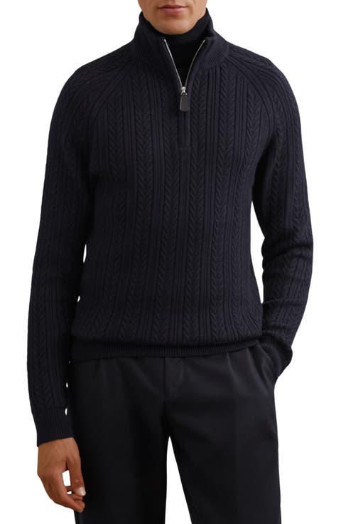 Loxley Cable Quarter Zip Sweater