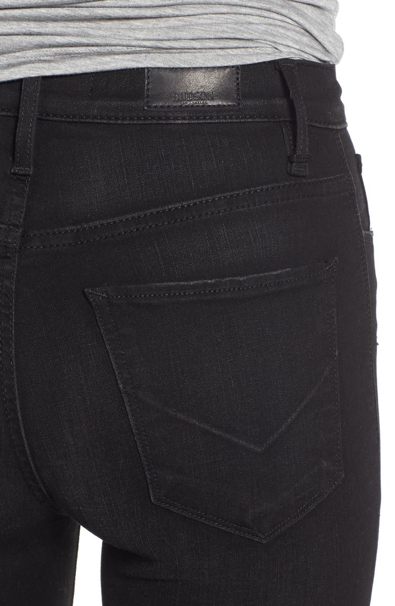 Hudson Jeans Barbara Ripped High Waist Super Skinny Jeans, Alternate, color, 