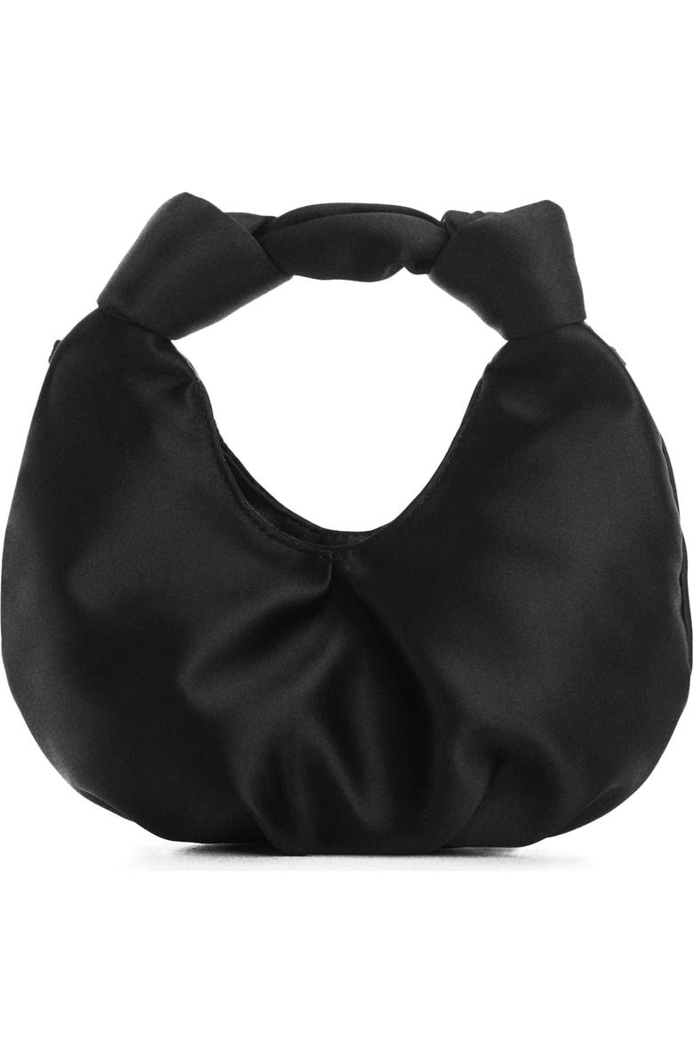 MANGO Metallic Satin Handbag, Main, color,