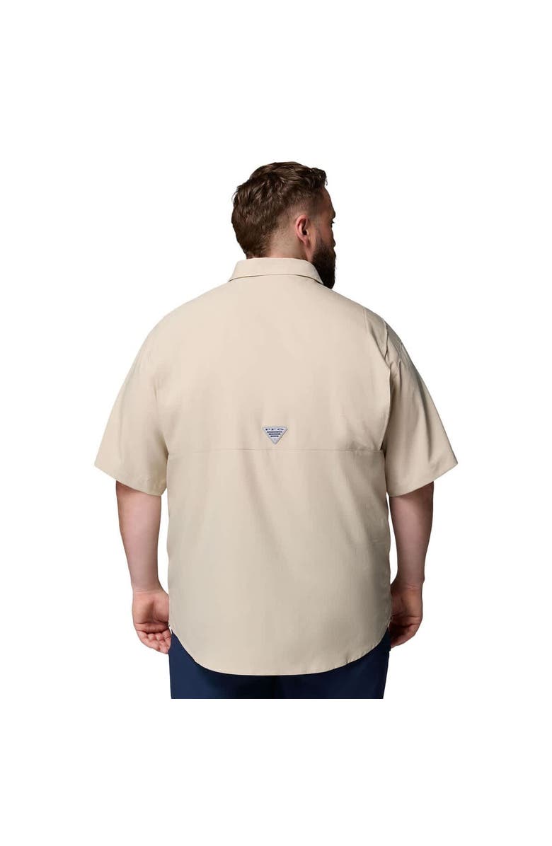 Columbia Men's Columbia Tan Texas Longhorns Big & Tall Collegiate Tamiami Omni-Shade Full-Button Shirt, Alternate, color, 