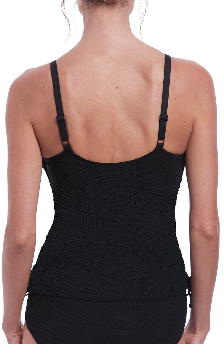 Fantasie Ottawa Underwire Twist Front Tankini Top, Alternate, color, Black