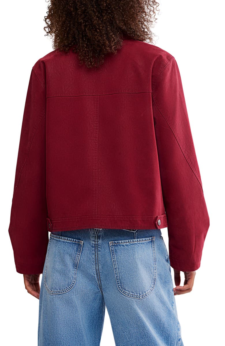 Free People Blair Faux Suede Jacket, Alternate, color, Dionysus