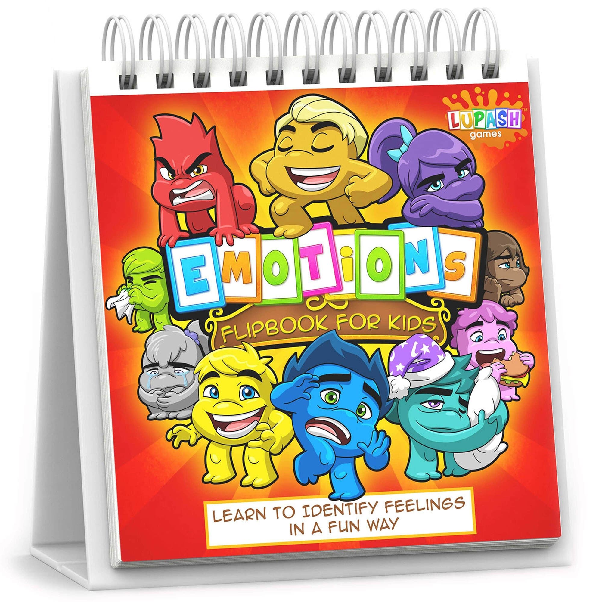 Lupash Games Monsters Emotions Flipbook for Kids Age 3+ in Multicolored 