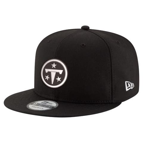Men's New Era  Black Tennessee Titans Black & White 9FIFTY Snapback Hat