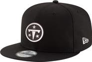 New Era Men's New Era Black Tennessee Titans Black & White 9FIFTY Snapback Hat