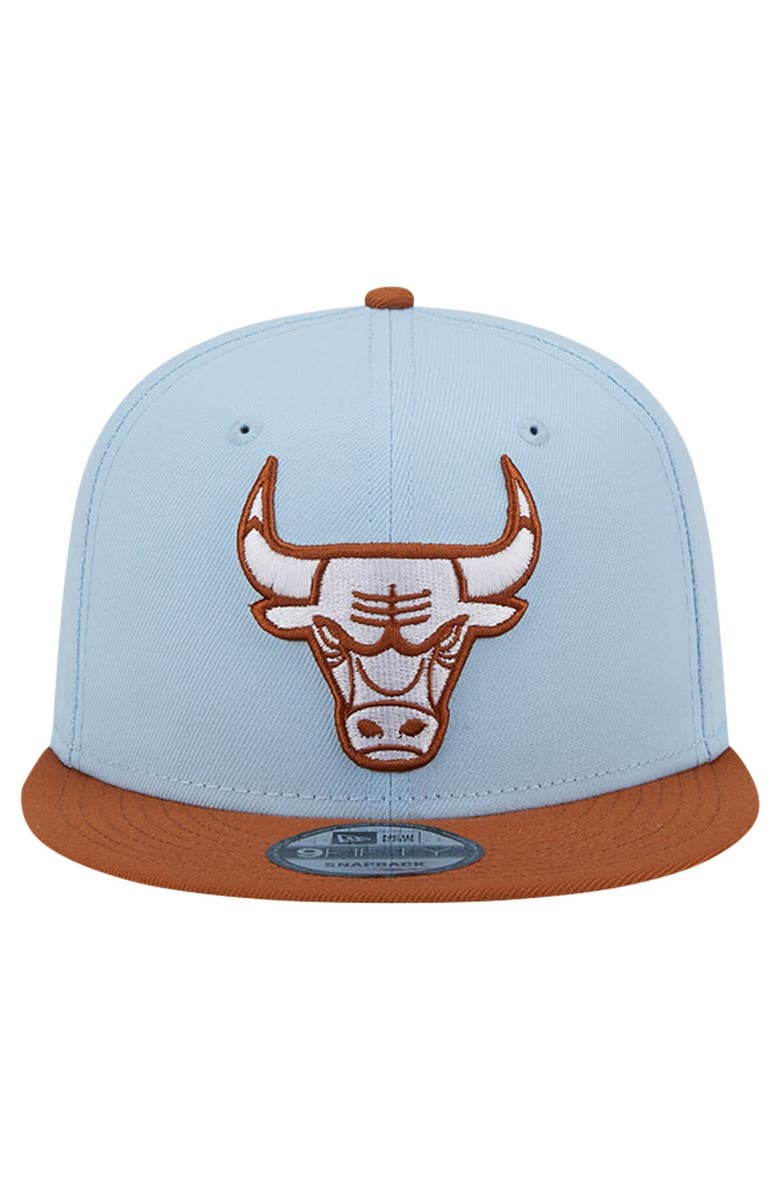 New Era Men's New Era Light Blue/Brown Chicago Bulls 2-Tone Color Pack 9FIFTY Snapback Hat, Alternate, color, 