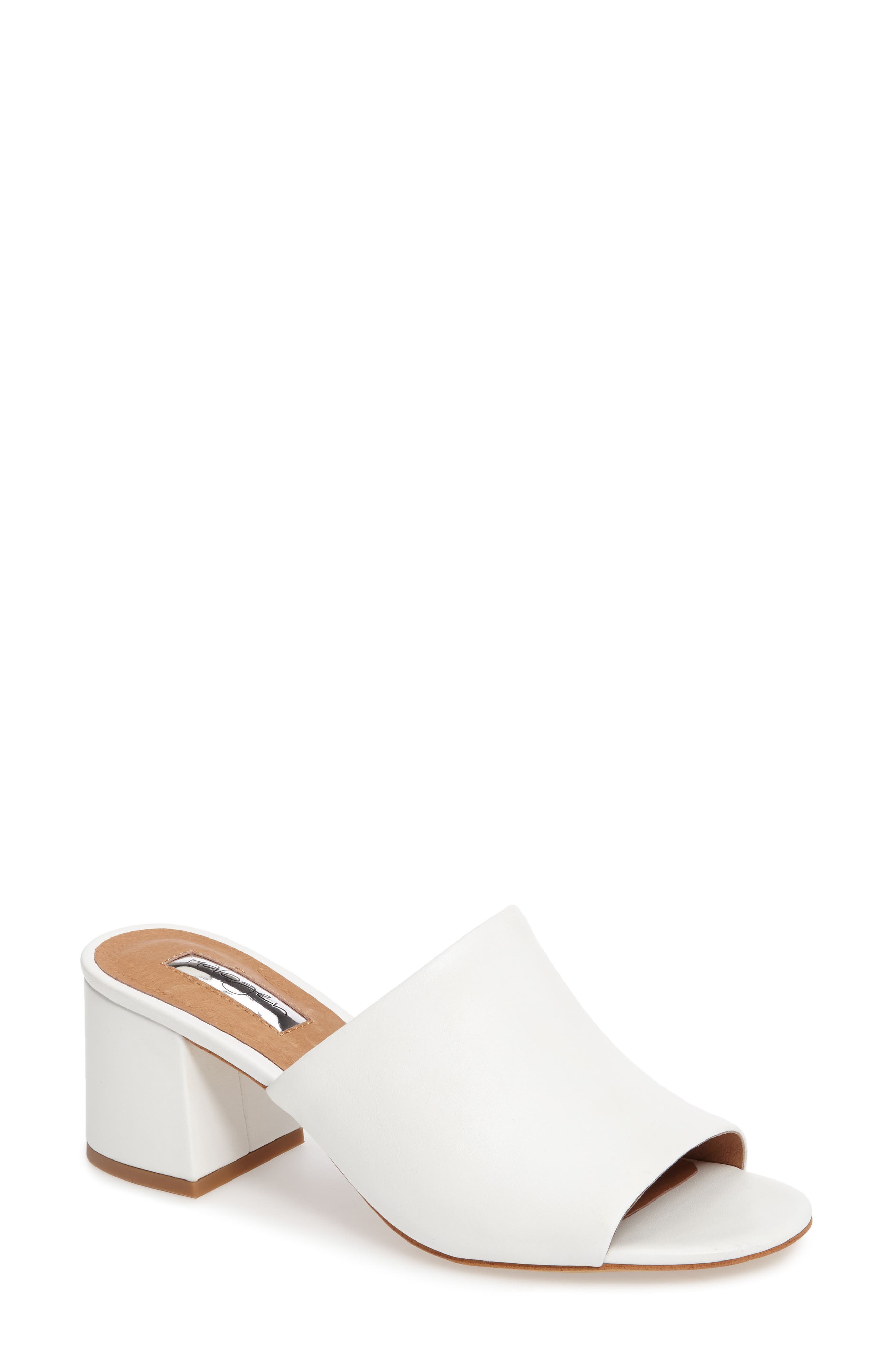 Freda Slide Sandal, Main, color, WHITE LEATHER