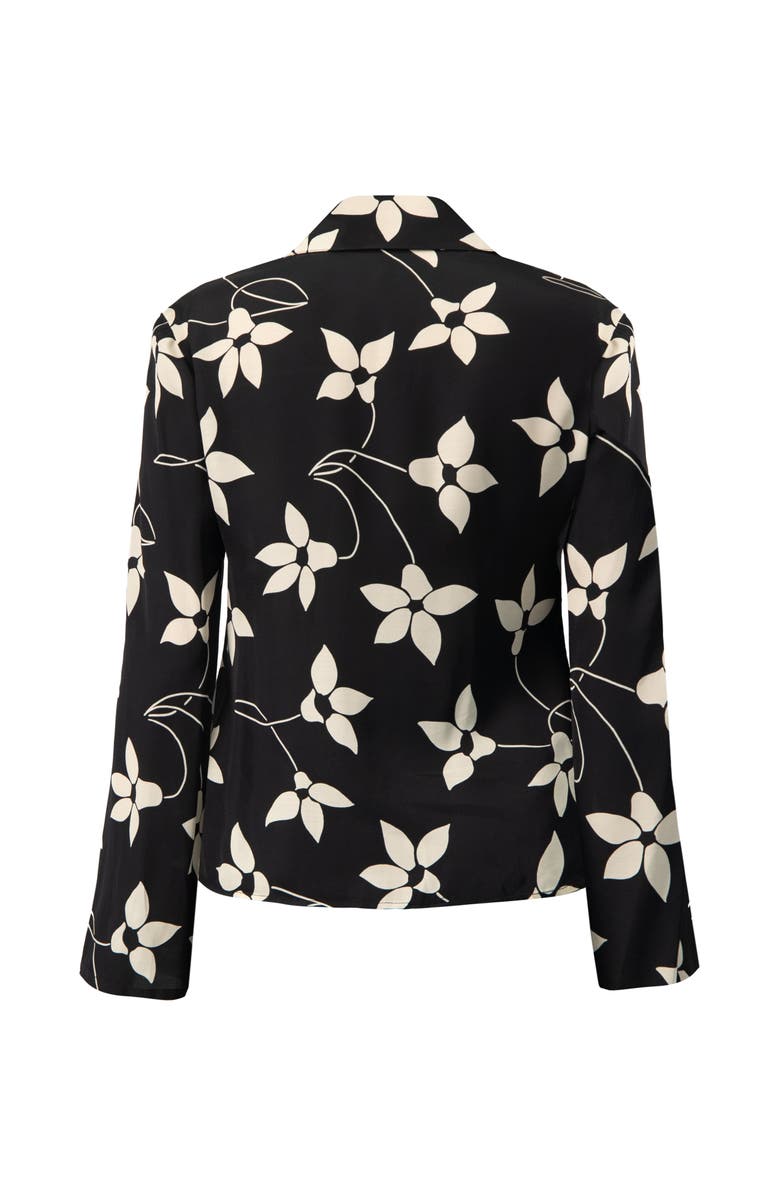 IVONNE Long Sleeve Printed Shirt Blouse, Alternate, color, Black