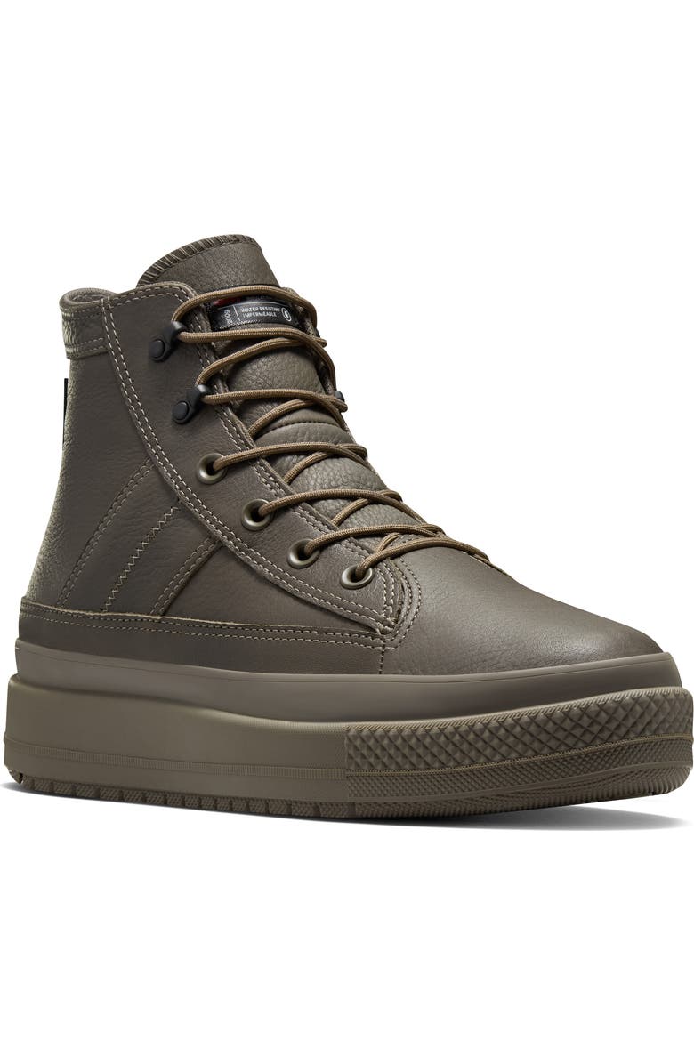 Converse Chuck Taylor<sup>®</sup> All Star<sup>®</sup> Equip Waterproof Leather Boot, Main, color, Truffle/ Truffle/ Black