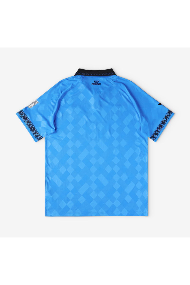 Youth Fanatics Blue Carolina Panthers Football x Football Collared Fan Top, Alternate, color, Blue