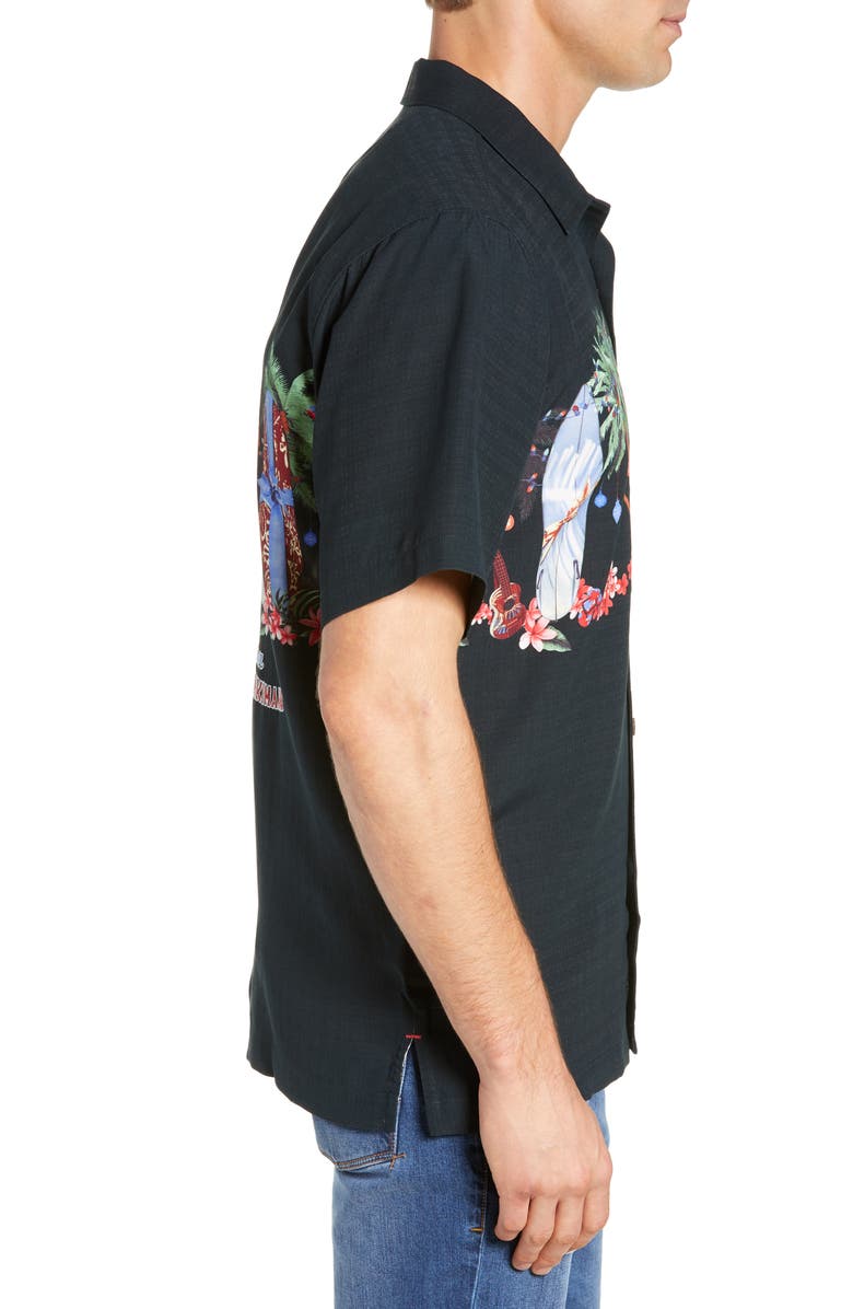 Tommy Bahama Mele Kalikimaka Silk Camp Shirt, Alternate, color, 