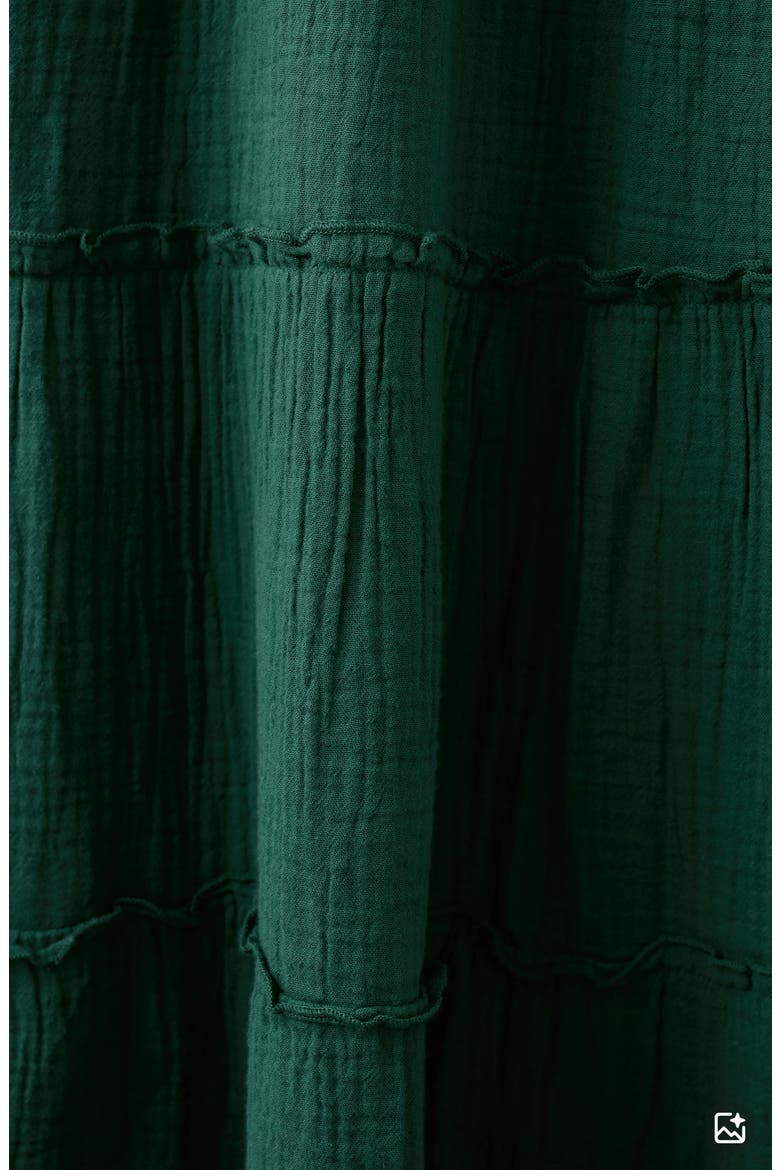 Smocked Cotton Gauze Halter Dress, Alternate, color, GREEN