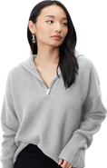 Italic Sophia Cashmere Quarter Zip Pullover