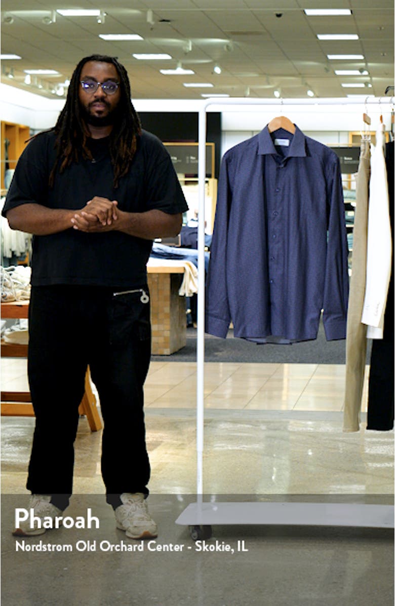 Contemporary Fit Micro Paisley Print Dress Shirt, sales video thumbnail