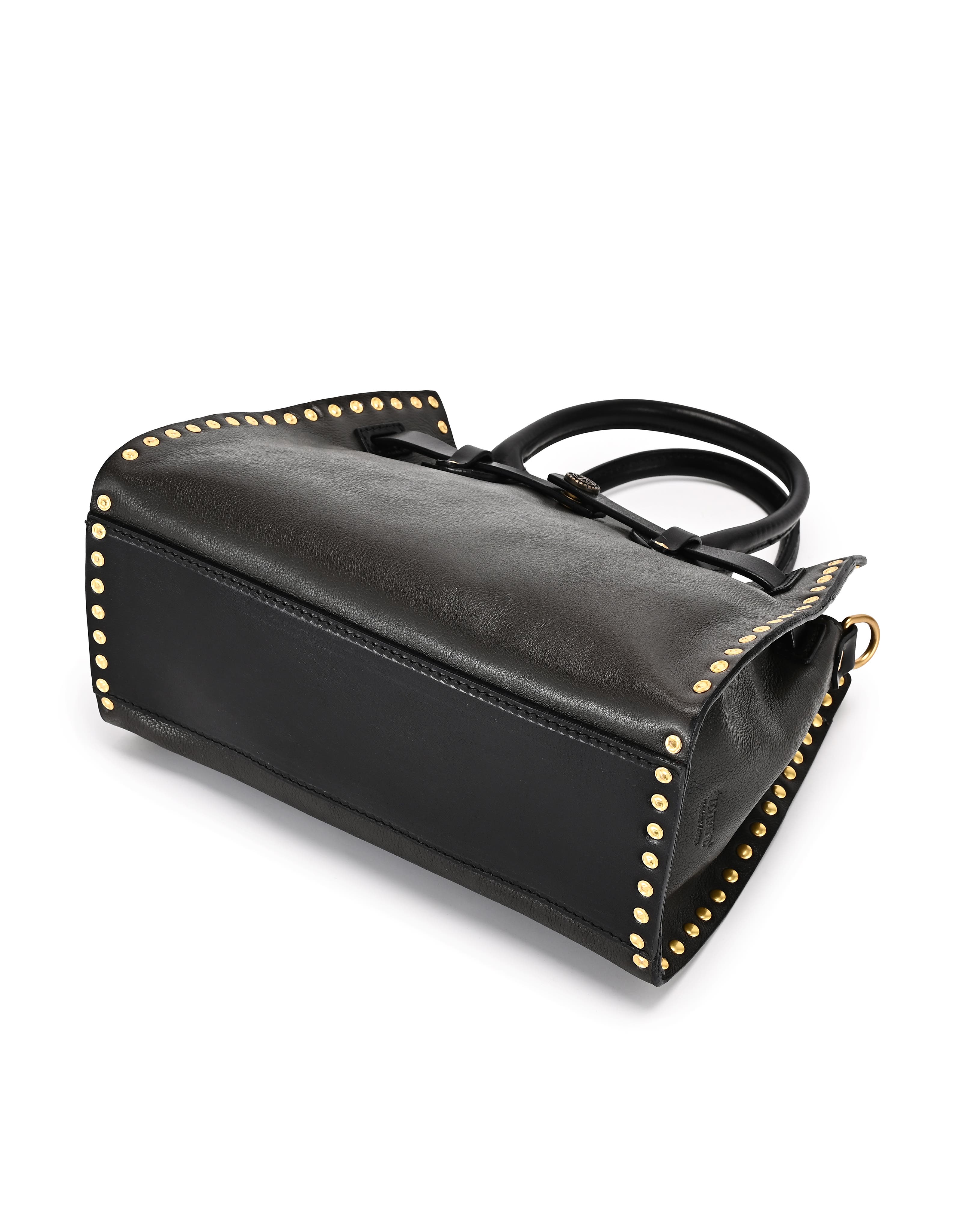 OLD TREND Westland Genuine Leather Studded Mini Tote, Alternate, color, Slate