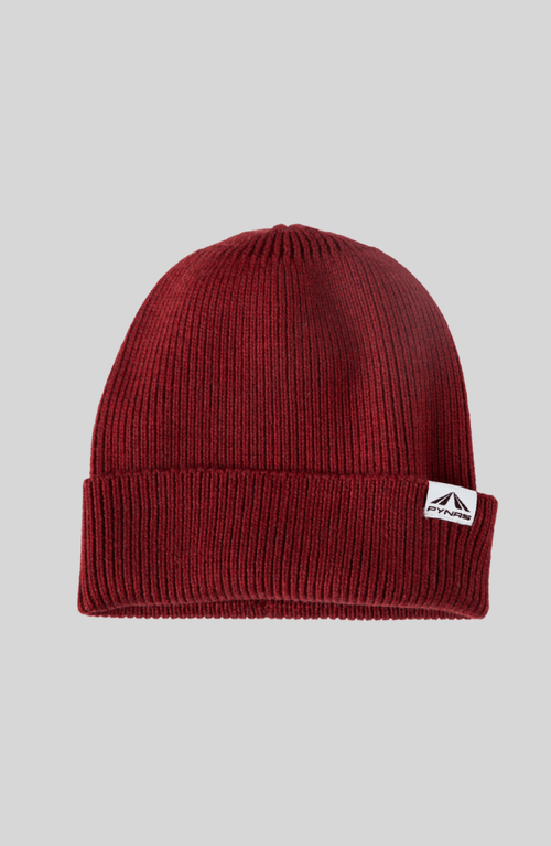 Pynrs Performance Streetwear Burrell Beanie Hat In Maroon