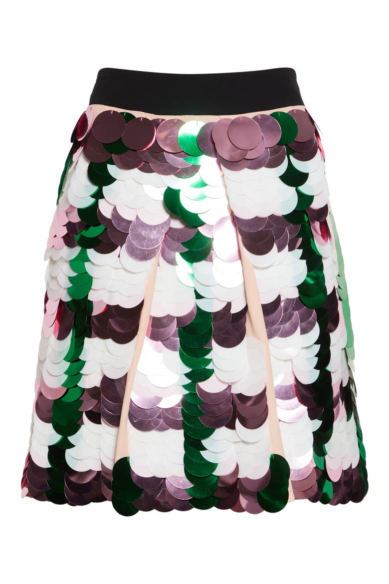 Sequin Check Skirt, Alternate, color, CHC20QUARTZ