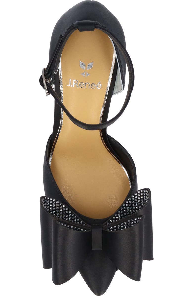 J. Reneé Pammie Pointed Toe Ankle Strap Pump, Alternate, color, Black