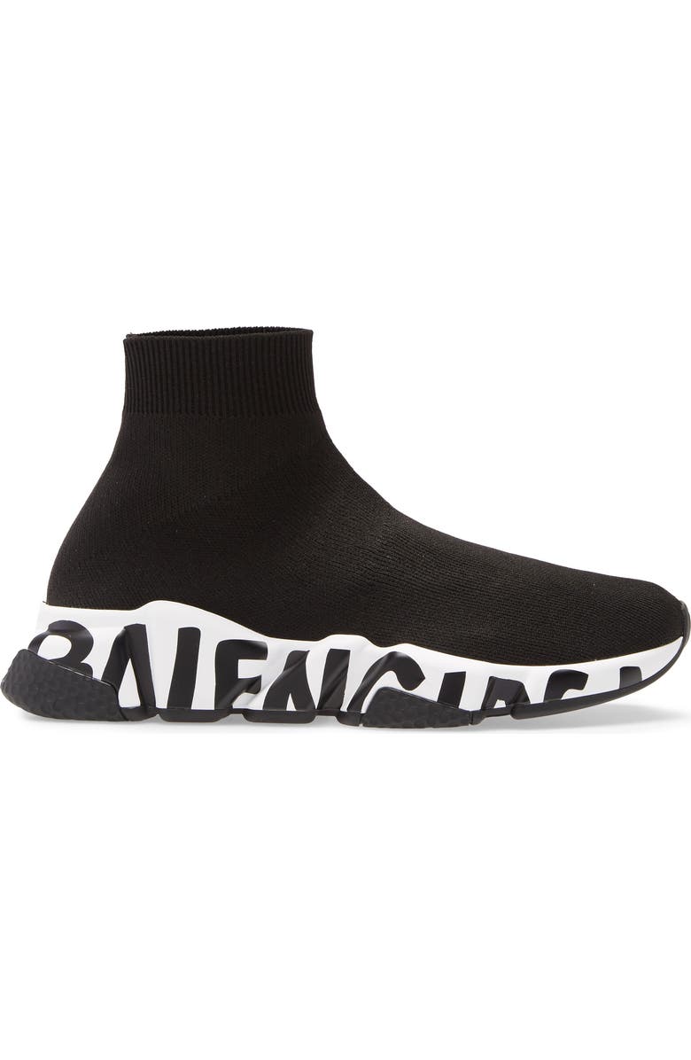 Balenciaga Mid Speed Sock Sneaker, Alternate, color,