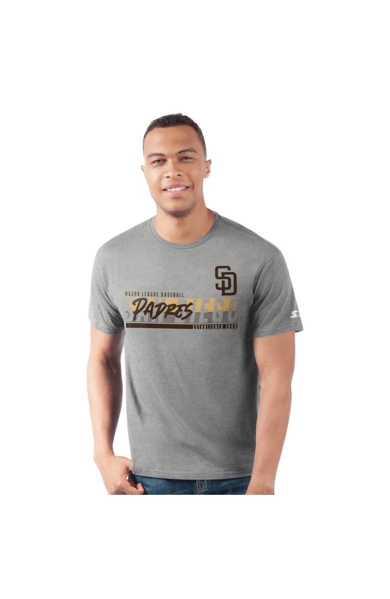 STARTER Men's Starter  Heather Gray San Diego Padres Prime Time Team T-Shirt, Alternate, color, Heather Gray