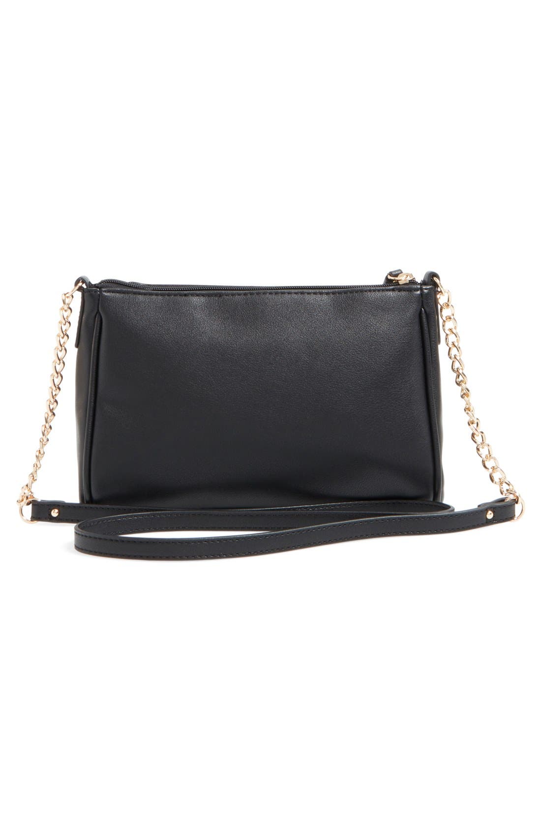 BP. Zip Front Faux Leather Crossbody Bag, Alternate, color, 