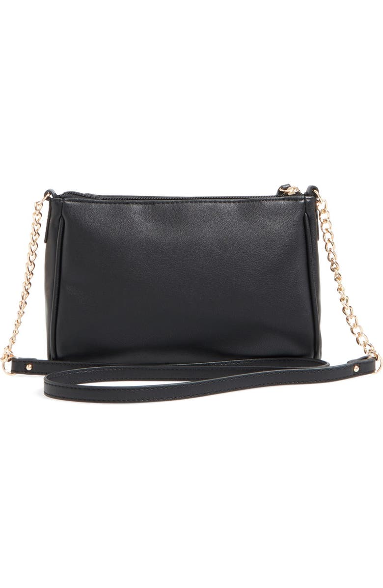 BP. Zip Front Faux Leather Crossbody Bag, Alternate, color,