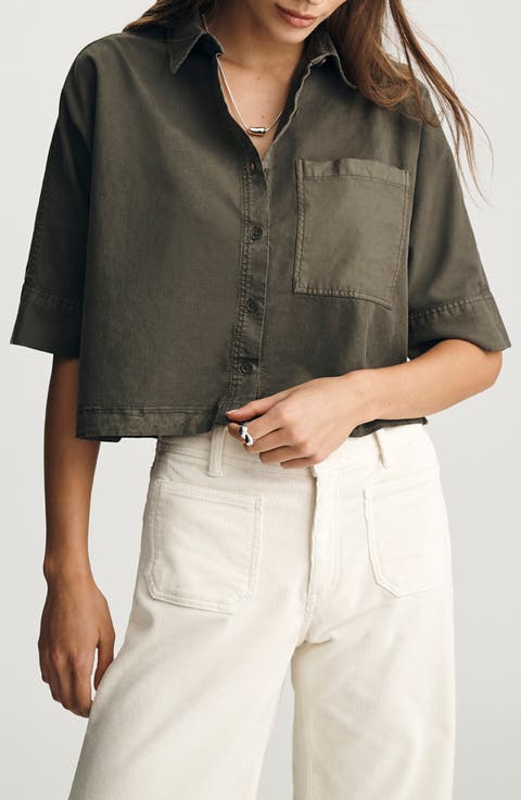Kambaba Crop Button-Up Shirt