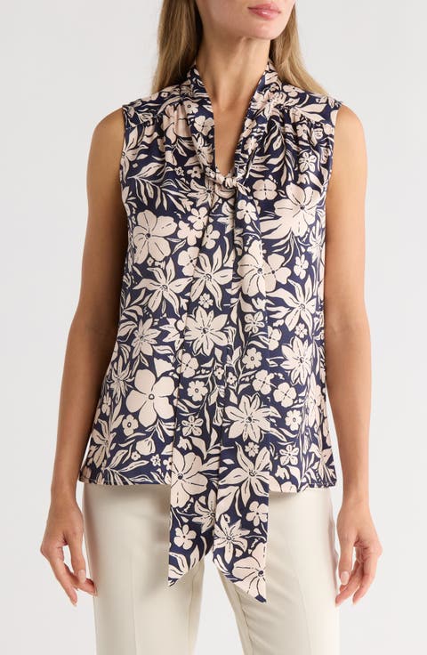 Tie Front Sleeveless Top